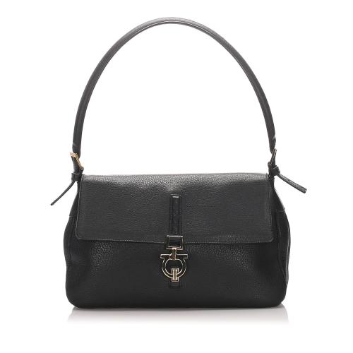 Salvatore Ferragamo Leather Gancini Shoulder Bag