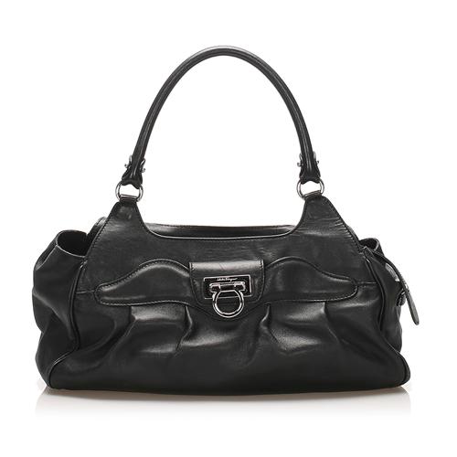 Salvatore Ferragamo Gancini Leather Handbag