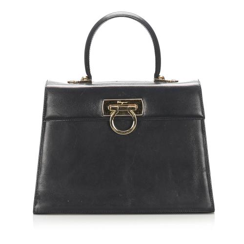 Salvatore Ferragamo Gancini Leather Satchel