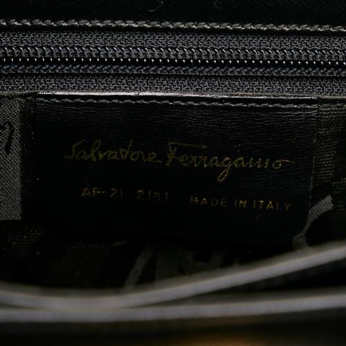 Salvatore Ferragamo Gancini Leather Satchel