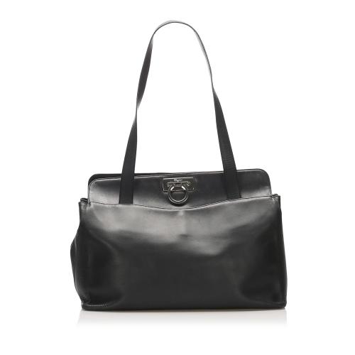 Salvatore Ferragamo Gancini Leather Shoulder Bag