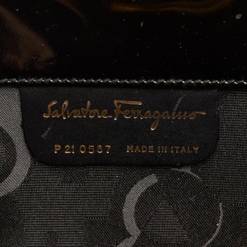 Salvatore Ferragamo Gancini Patent Leather Crossbody Bag