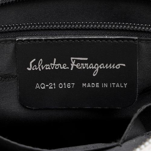 Salvatore Ferragamo Glazed Leather Convertible Tote