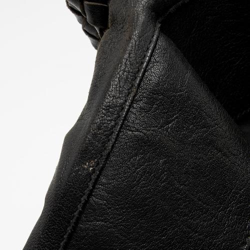 Salvatore Ferragamo Leather Basketweave Shoulder Bag