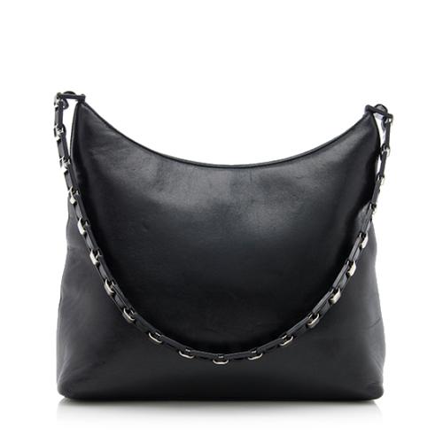 Salvatore Ferragamo Leather Chain Link Shoulder Bag