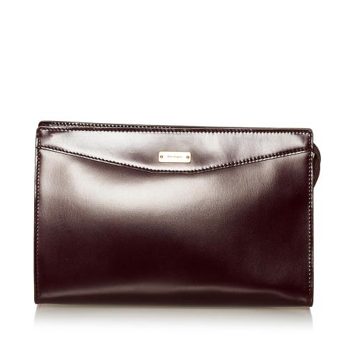 Salvatore Ferragamo Leather Clutch Bag