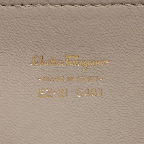 Salvatore Ferragamo Leather Laser Cut Top Handle