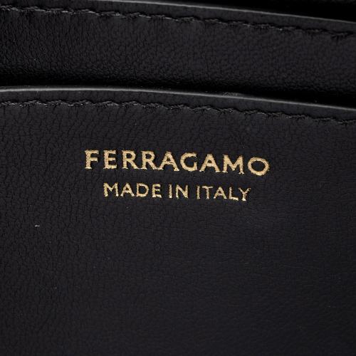 Salvatore Ferragamo Embossed Leather CC Chain Camera Bag