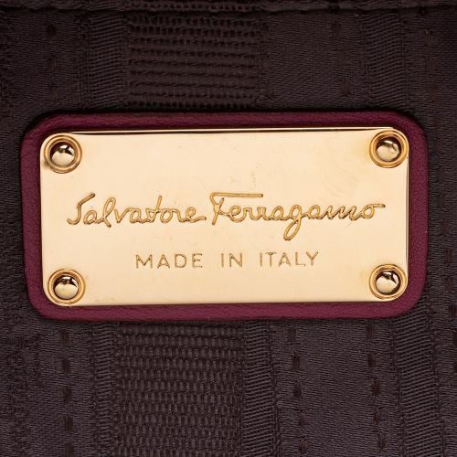 Salvatore Ferragamo Leather Gancini Handle Small Tote