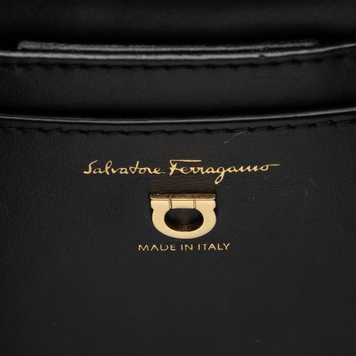 Salvatore Ferragamo Leather Gancio Chain Backpack