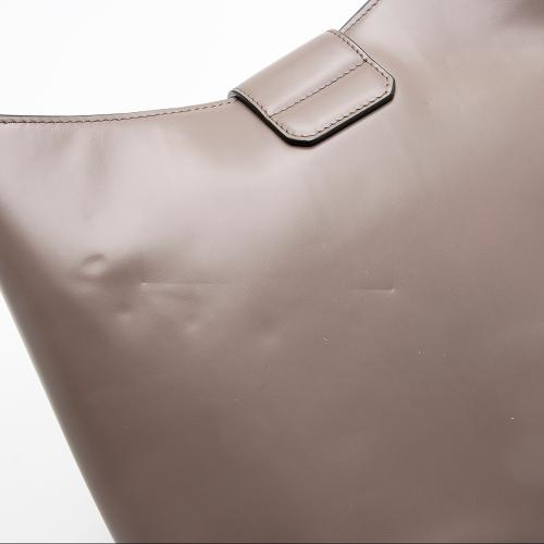 Salvatore Ferragamo Leather Gancio Trifolio Large Shoulder Bag