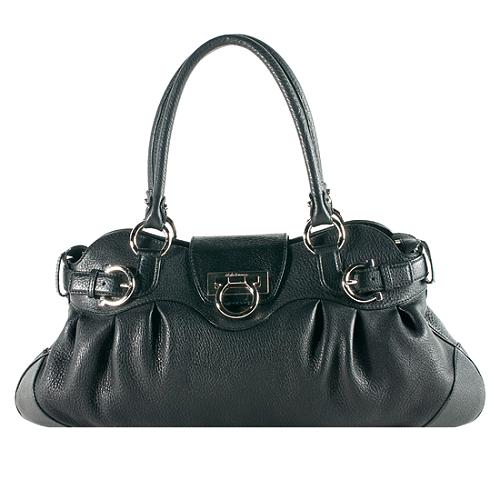 Salvatore Ferragamo Leather 'Marisa' Satchel Handbag