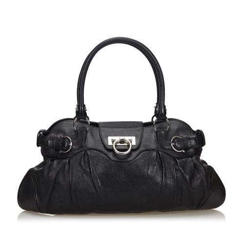 Salvatore Ferragamo Leather Marisa Shoulder Bag