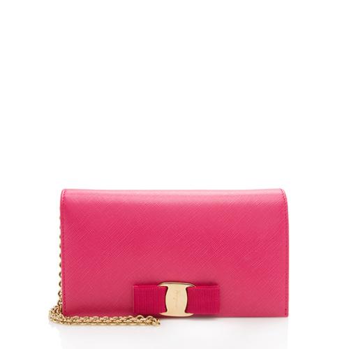 Salvatore Ferragamo Leather Miss Vara Wallet On Chain