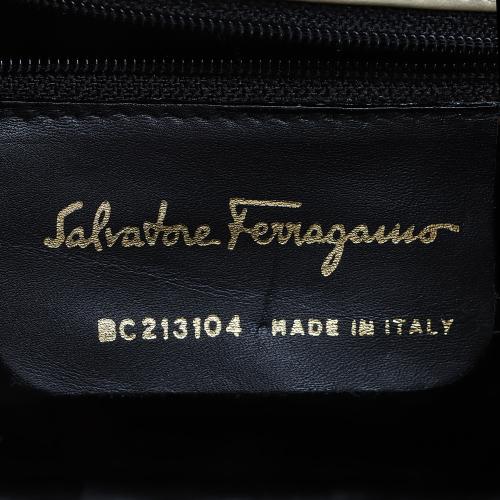 Salvatore Ferragamo Metallic Patent Leather Vara Crossbody
