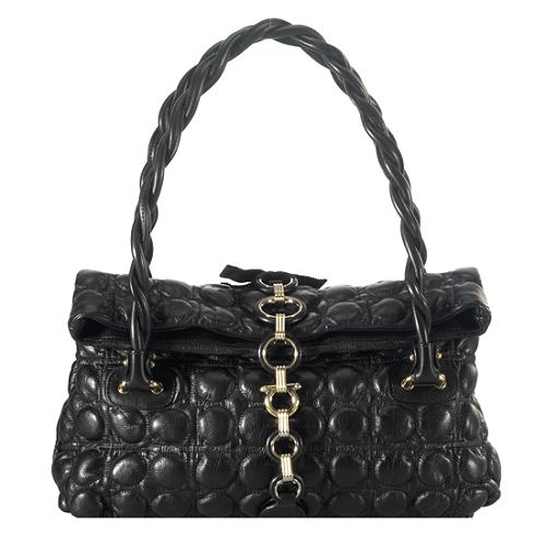 Salvatore Ferragamo Quilted Leather Charlotte Medium Shoulder Handbag