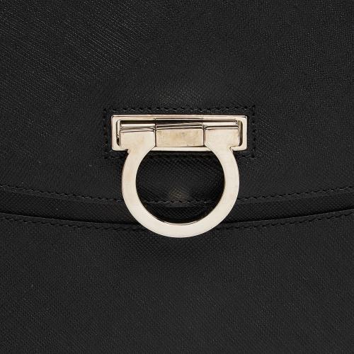 Salvatore Ferragamo Saffiano Gancio Flap Satchel