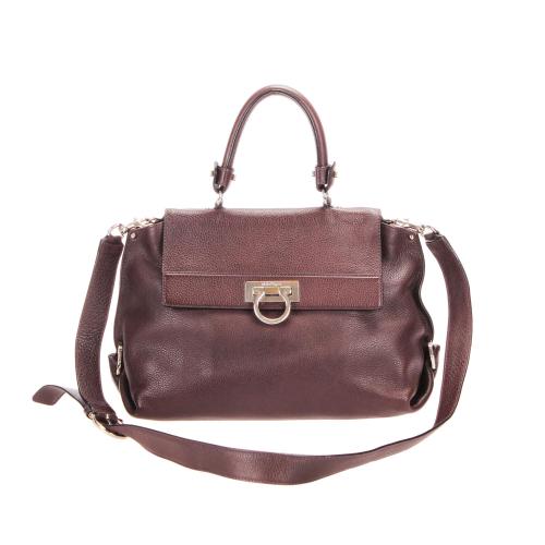 Salvatore Ferragamo Leather Sofia Satchel