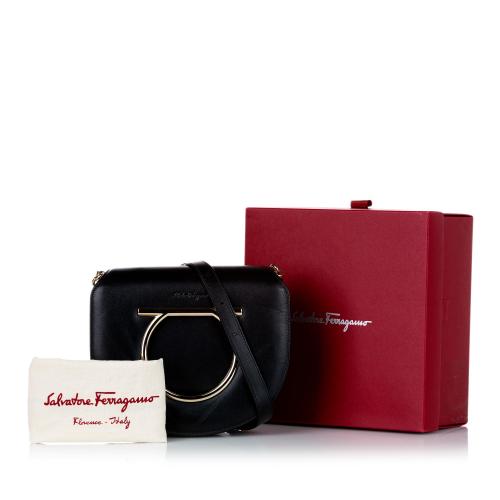 Salvatore Ferragamo Vela Flap Leather Crossbody Bag