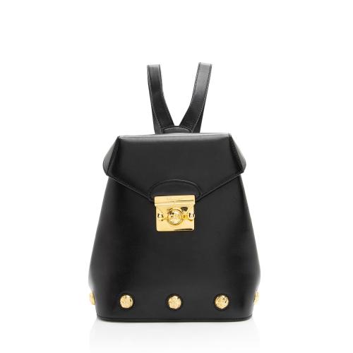 Salvatore Ferragamo Vintage Leather Studded Small Backpack
