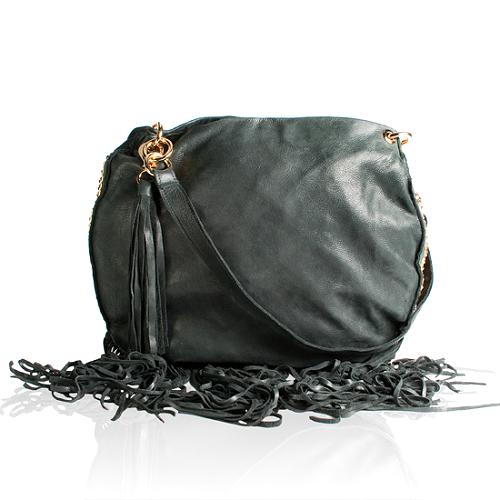 Stella & jamie Leather Sue Fringe Shoulder Handbag