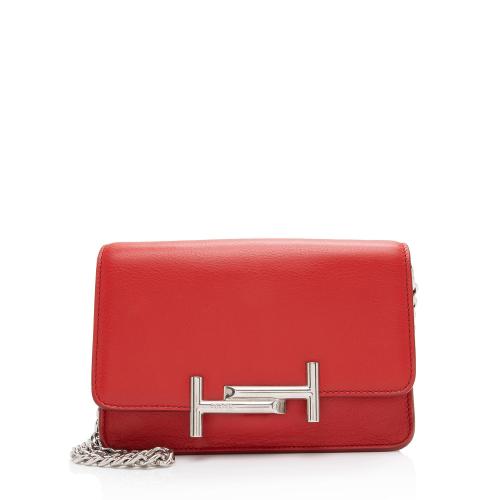 Tod's Leather Double T Chain Flap Bag