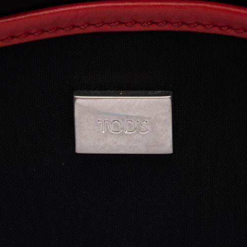 Tods Leather Double T Chain Flap Bag