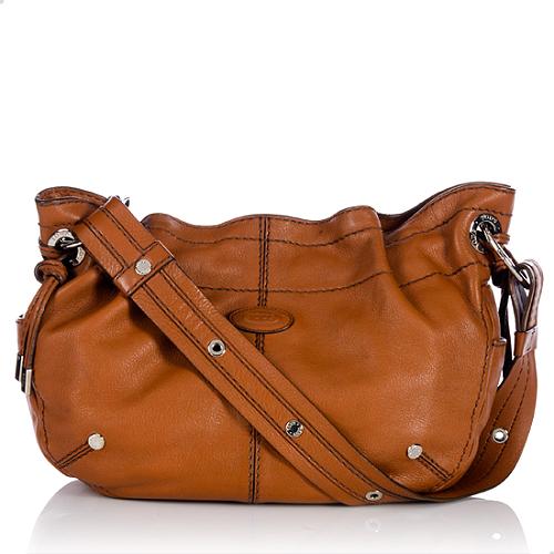 Tods Leather Drawstring Shoulder Bag