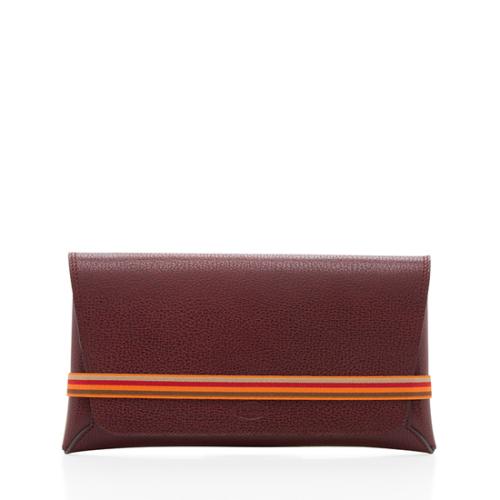 Tods Leather Elastic Stripe Clutch