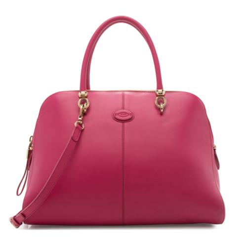 Tods Leather Sella Bowler Large Satchel 
