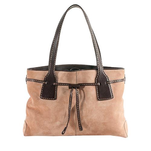 Tods Suede Drawstring Tote