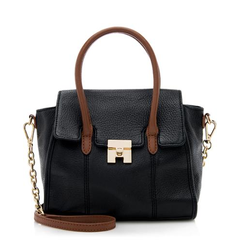 Tommy Hilfiger Leather Turnlock Mixed Media Mini Tote - FINAL SALE