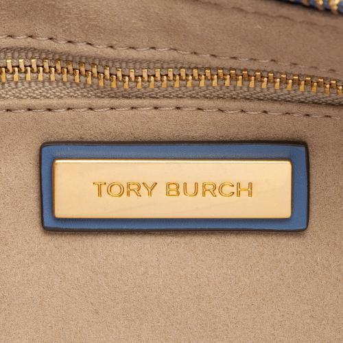 Tory Burch Brocade Leather Floral Studio Shoulder Bag