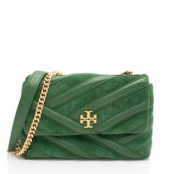 Tory Burch Chevron Leather Suede Kira Small Shoulder Bag