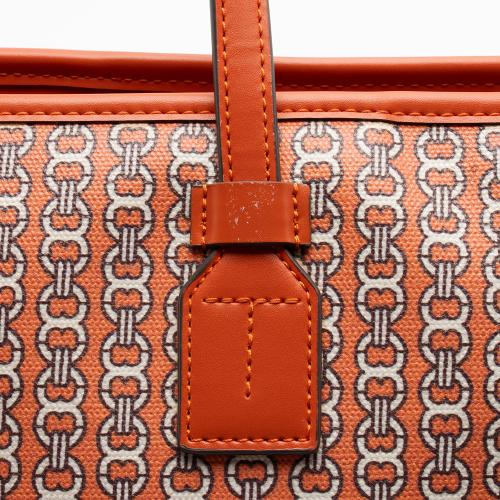 Tory Burch Coated Canvas Gemini Link Small Tote