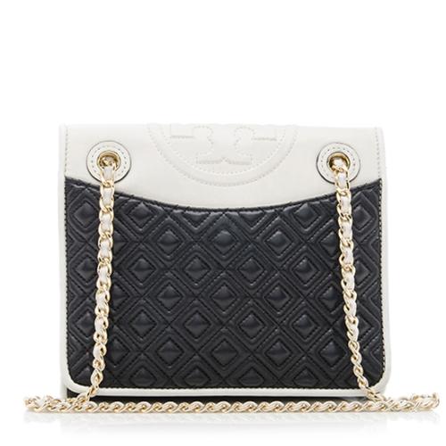 Tory Burch Quilted Leather Fleming Medium Shoulder Bag