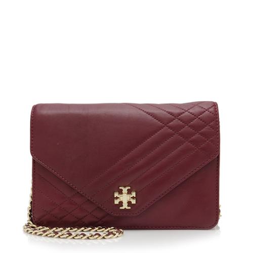 Tory Burch Leather Kira Quilted Crossbody