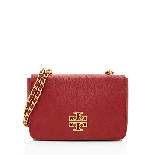 Tory Burch Leather Britten Small Shoulder Bag