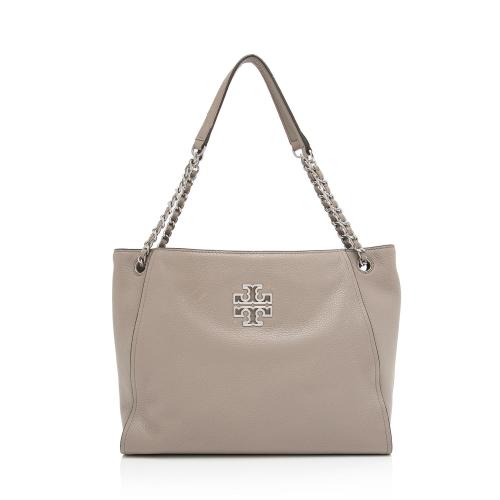 Tory Burch Leather Britten Small Slouchy Tote