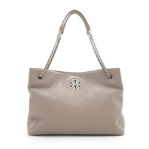 Tory Burch Leather Britten Triple Compartment Tote