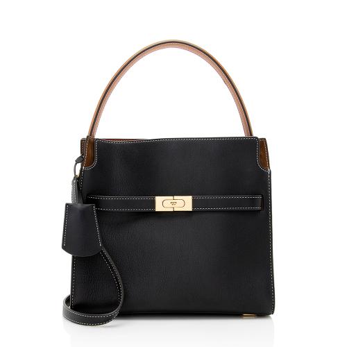 Tory Burch Leather Lee Radziwill Double Tote