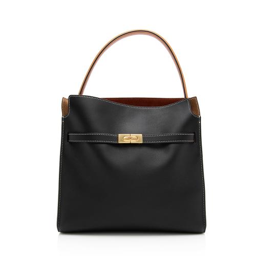 Tory Burch Lee Radziwill Leather Double Tote