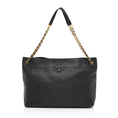 Tory Burch Leather McGraw Chain Slouchy Tote