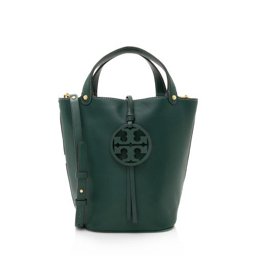 Tory Burch Leather Miller Small Bucket Bag