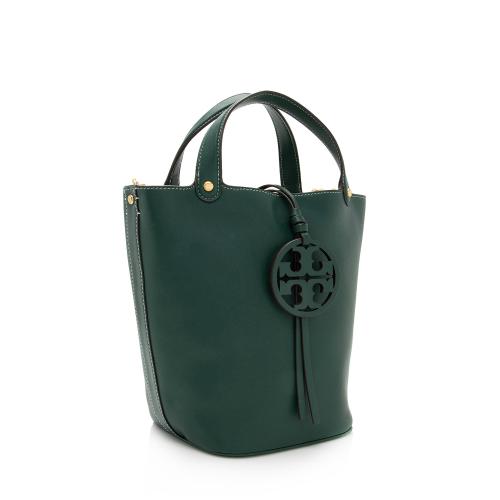 Tory Burch Leather Miller Small Bucket Bag