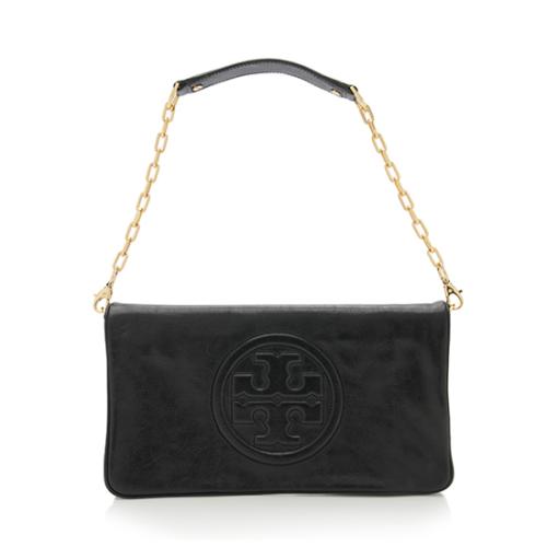 Tory Burch Leather Reva Bombe Clutch