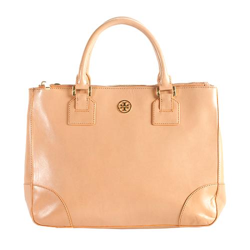 Tory Burch Leather Robinson Double Zip Tote