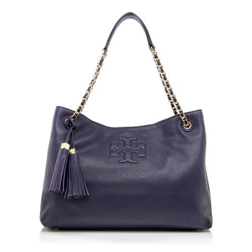 Tory Burch Leather Thea Chain Slouchy Shoulder Bag