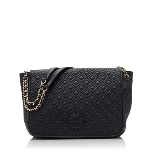 Tory Burch Leather Marion Quilted Flap Shoulder Bag