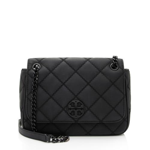 Tory Burch Matte Quilted Leather Willa Small Shoulder Bag